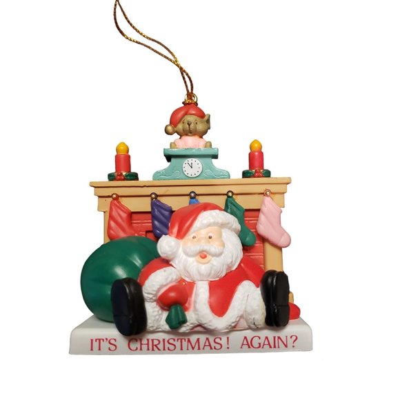 It's Christmas! Again? Santa The Chimney Scene Ornament Christmas Traditions Col - Picture 1 of 11
